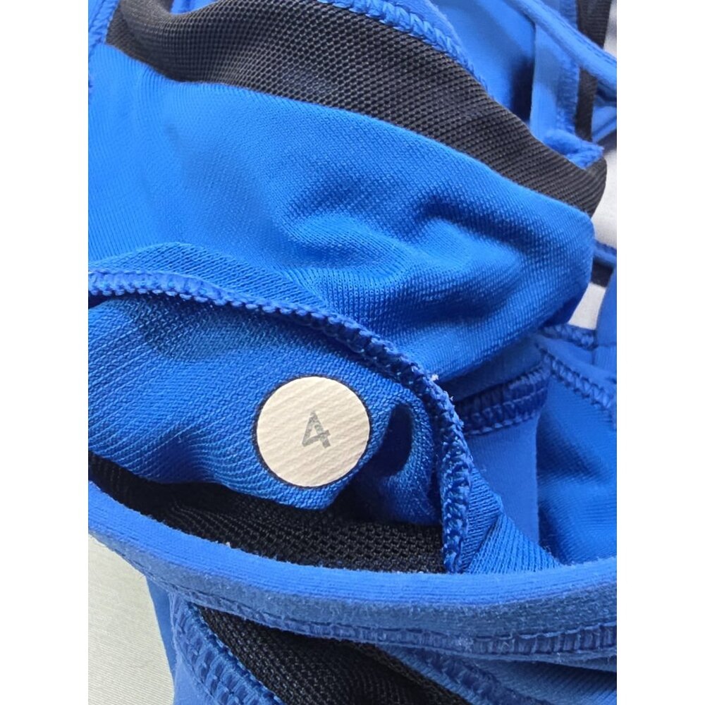 LULULEMON Strap It Like It's Hot Bra Lakeside Blue Run Gym Yoga Active- SIZE 4 - Picture 4 of 8